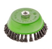 Щетка Сибртех «Чашка» 746297 диаметром 150 мм, М14, с крученой проволокой 0,5 мм, применяется в каче