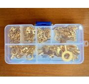 Кольцевые наконечники неизолированные 150шт М3-М10 в пласт.кейсе