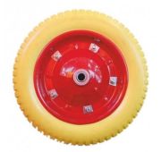 Колесо PU 1301 пенополиуретановое (3,00-8, д.втулки -16) ЖЕЛТОЕ