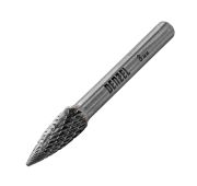 Борфреза по металлу твердосплавная, параболическая заостренная, тип-G, 8 мм// Denzel