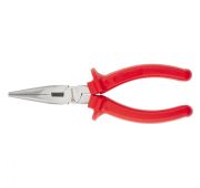 Длинногубцы прямые Econom, 180 мм, шлифованные, пластмассовые рукоятки Matrix