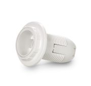 Патрон Е27 пластиковый с кольцом, термостойкий пластик, белый