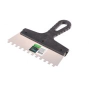 Шпатель из нержавеющей стали, 200 мм, зуб 8 х 8 мм, пластмассовая ручка Сибртех