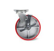 Колесо большегрузн. поворотн. PU тормоз 
(SCpb 80) 200мм