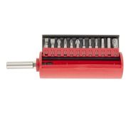 Набор бит, сталь S2, 12 шт, встроенный магнитный адаптер, пластиковый кейс Matrix