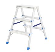 Стремянка двусторонняя 3ст., алюминиевая, Россия// Сибртех