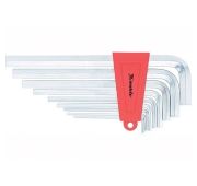 Набор ключей имбусовых HEX, 2-12 мм, CrV, 9 шт., удлиненные, сатин./ Matrix