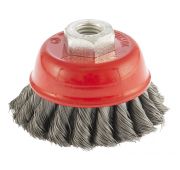 Щетка для УШМ, 75 мм, М14, «чашка», двухрядная, крученая проволока 0.35 мм Matrix