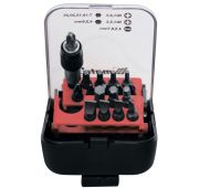 Набор бит, адаптер для бит, сталь S2, 18 предметов, пластиковый кейс Matrix