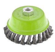 Щетка для УШМ, 75 мм, М14, «чашка», крученая металлическая проволока// СИБРТЕХ