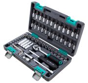 Набор инструментов, 1/4, CrV, пластиковый кейс, 57 предметов Stels