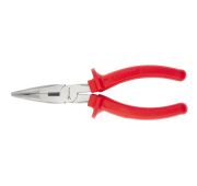 Длинногубцы изогнутые Econom, 200 мм, шлифованные, пластмассовые рукоятки Matrix