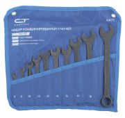Набор ключей комбинированных, 6-22 мм, 10 шт, CrV, фосфатированные, ГОСТ 16983 Сибртех