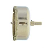 Сверло по керамической плитке и стеклу, 68 х 55 мм, шестигранный хвостовик, с центрующим сверлом Сиб