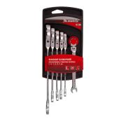 Набор ключей комбинированных, трещеточных шарнирных 6 шт Matrix