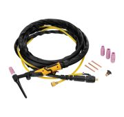 Горелкасварочная TIG WP17V, прямое подключение к баллону, 4 метра// Denzel