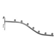 Вешало изогнутое 9 шаров L=350 мм, диаметр прутка 8 мм (хром)  FG105-300