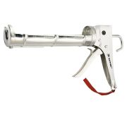Пистолет для герметика, 310 мл, «полуоткрытый», хромир., зубчатый шток 7 мм// MATRIX