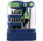 Отвертка Т-образная реверсивная с набором бит, торцевых головок, 33 предм.,CrV//Сибртех