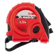 Рулетка Rubber, 3 м х 16 мм, обрезиненный корпус Matrix