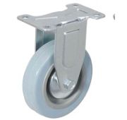 Колесо С-1707-МТВ-075 (д. 75мм, серая резина, неповорот. платформа)