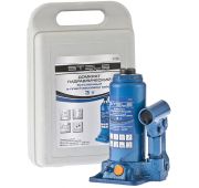 Домкрат гидравлический бутылочный, 3 т, h подъема 178–343 мм, в пласт. кейсе// STELS