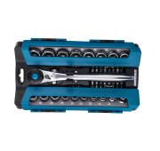 Набор торцевых головок, трещотка 120 зубьев, 36 предметов, 1/2