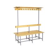 Скамья с вешалкой и полкой  двойная СВТ-8/2