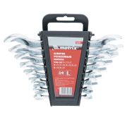 Набор ключей рожковых, 6-22 мм, 8 шт, CrV, хромированные Matrix