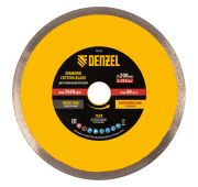 Диск алмазный сплошной, супертонкий, 200 х 25,4 мм, горячее прессование, мокрое резание// Denzel