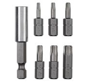 Набор бит T10-40 c держат 6шт 25мм DEXTER