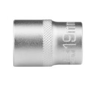 Головка торцевая, 19 мм, двенадцатигранная, CrV, под квадрат 1/2, хромированная Stels