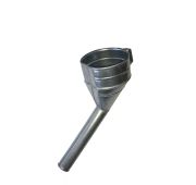 Воронка металлическая угловая D 160, носик d 50мм (большая, для грузов., широкий носик, высок.борт)