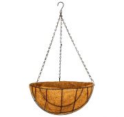 Кашпо подвесное с вкладышем из коковиты, полукруглое D 35 Palisad