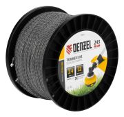 Леска для триммера двухкомпонентная витой квадрат, 2,4мм х 243м, на DIN катушке EXTRA CORD// Denzel