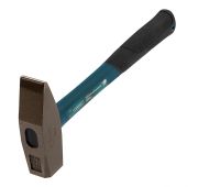 Молоток слесарный, 1000 г, квадратный боек, фибергласовая обрезиненная рукоятка Gross