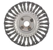 Щетка для УШМ 175 мм, посадка 22.2 мм, плоская, крученая металлическая проволока Сибртех