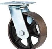 Колесо 920200 чугунное большегрузное без резины д.200  (поворот, площадка, темн.обод)