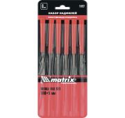 Набор надфилей, 180 х 5 мм, 6 шт, пластиковые рукоятки Matrix