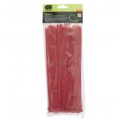 Хомуты, 250 x 3.6 мм, пластиковые, красные, 100 шт Сибртех