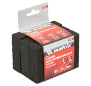 Губка для шлифования, 100 х 70 х 25 мм, средняя жестк, 3 шт, P 60/80, P 60/100, P 80/120 Matrix