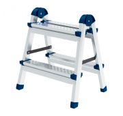 Стремянка двухсторонняя 2 ст., сталь профиль, стальные ступени, Россия// Сибртех