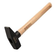 Молоток слесарный, 1000 г, кованый квадратный боек, буковая рукоятка Denzel