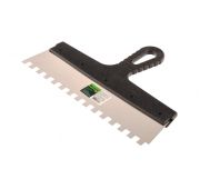 Шпатель из нержавеющей стали, 300 мм, зуб 10 х 10 мм, пластмассовая ручка Сибртех