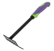 Грабли 6-зубые, 110х300 мм, стальные, обрезиненная эргономичная рукоятка, LSR1// Palisad
