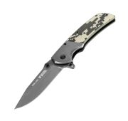 Нож складной, многоцелевой, системы Liner-Lock, с накладкой G10 на классической рукоятке// Denzel