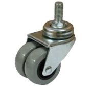 Колесо 720050, поворотное колесо сдвоенное, покрытие полиуретан, болтовое крепление,  диам. 50
