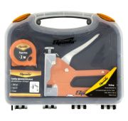 Набор: степлер мебельный регулируемый, скобы 500 шт, рулетка 2 м, тип скобы 53, 4-14 мм Sparta