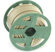 Трос металлополимерный прозрачный ПР-5.0, толщина 4.0 мм, катушка 50 метров Россия Сибртех