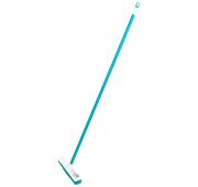 Щетка пластмассовая для чистки ковров, 27 cм, c черенком, 120 см, бирюз. щетина, Home// Palisad